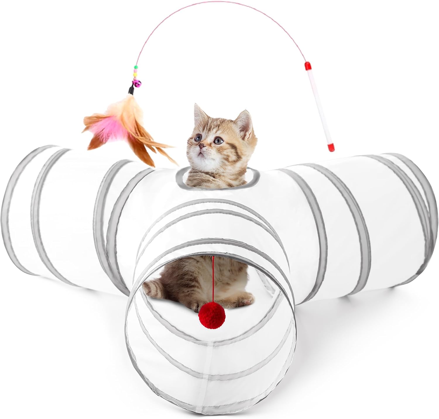 Pet Cat Tunnel Tube Toys 3 Way Collapsible