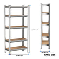 Heavy Duty 5 Tier Garage Shelving Units, Kitchen Storage Shelves, Metal Storage Shelves Shed Utility Rack Greenhouse Shelving, Garage Shelving Storage Shelves Unit, 175kg Load Per Shelf, 150cm x 70cm x 30cm
